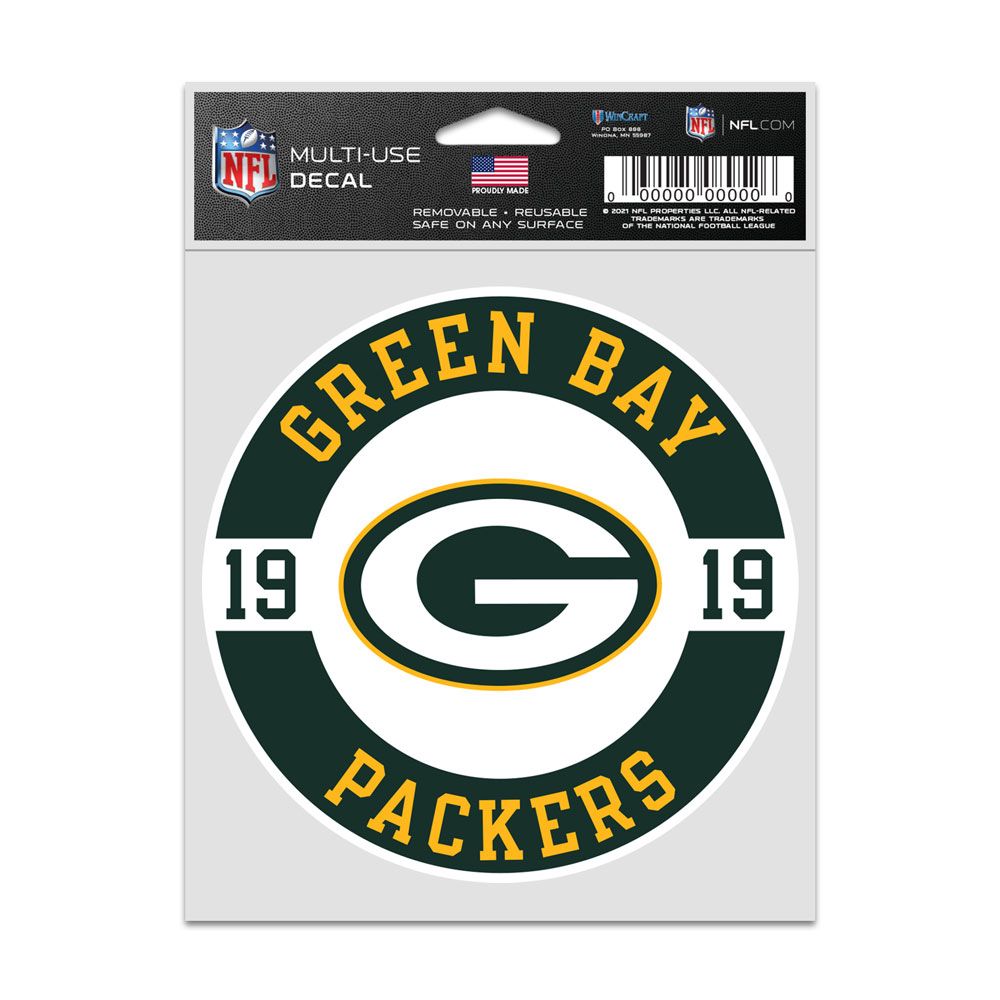 Green Bay Packers s Decal 3.75x5 Patch Fan