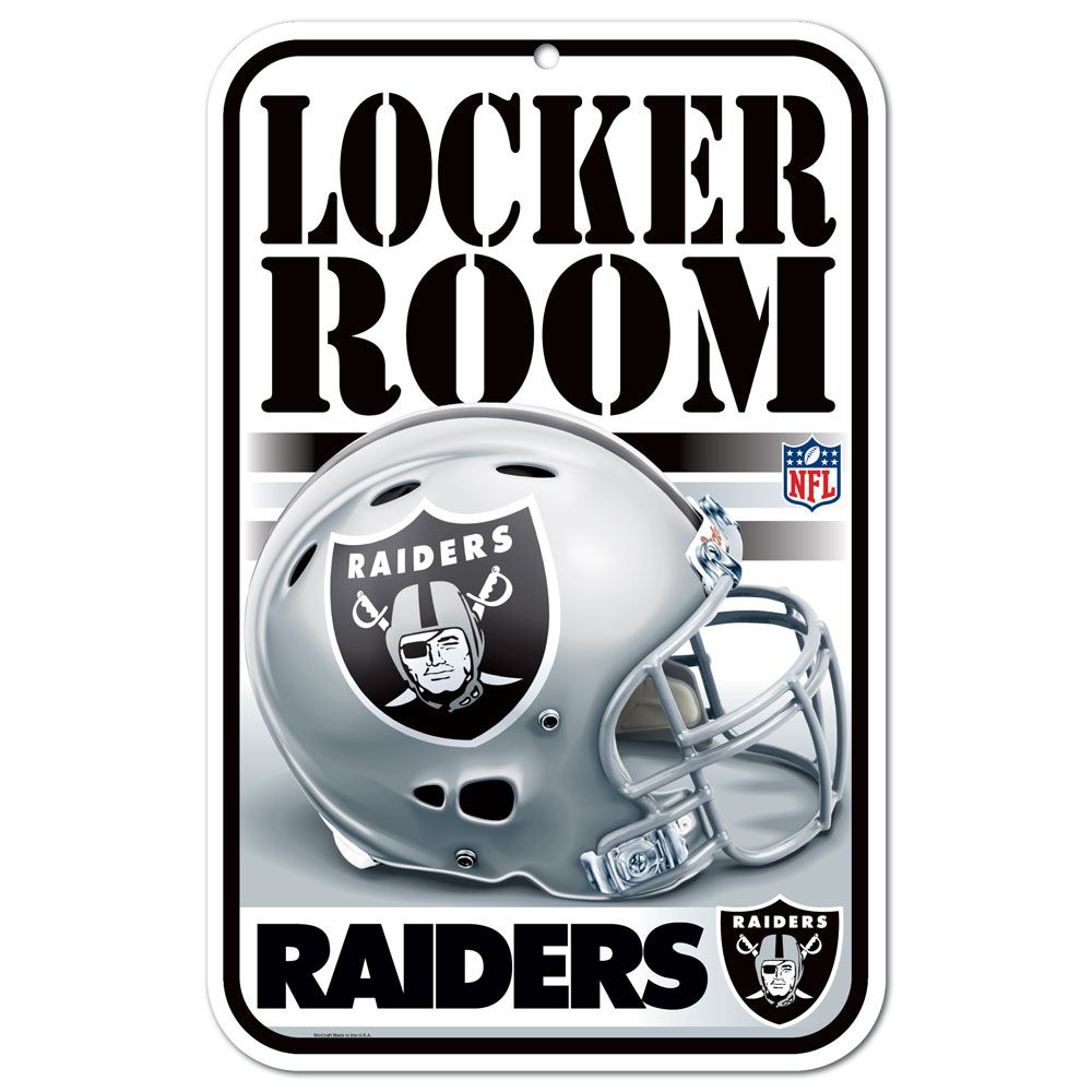 Las Vegas Raiders Sign 11x17 Plastic Locker Room Design