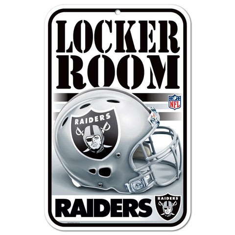 Las Vegas Raiders Sign 11x17 Plastic Locker Room Design