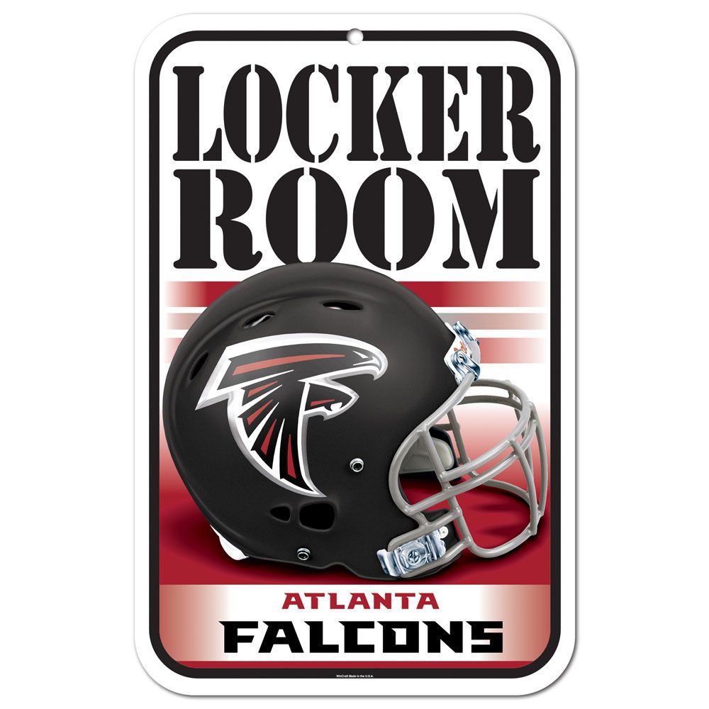 Atlanta Falcons Sign 11x17 Plastic Locker Room Design