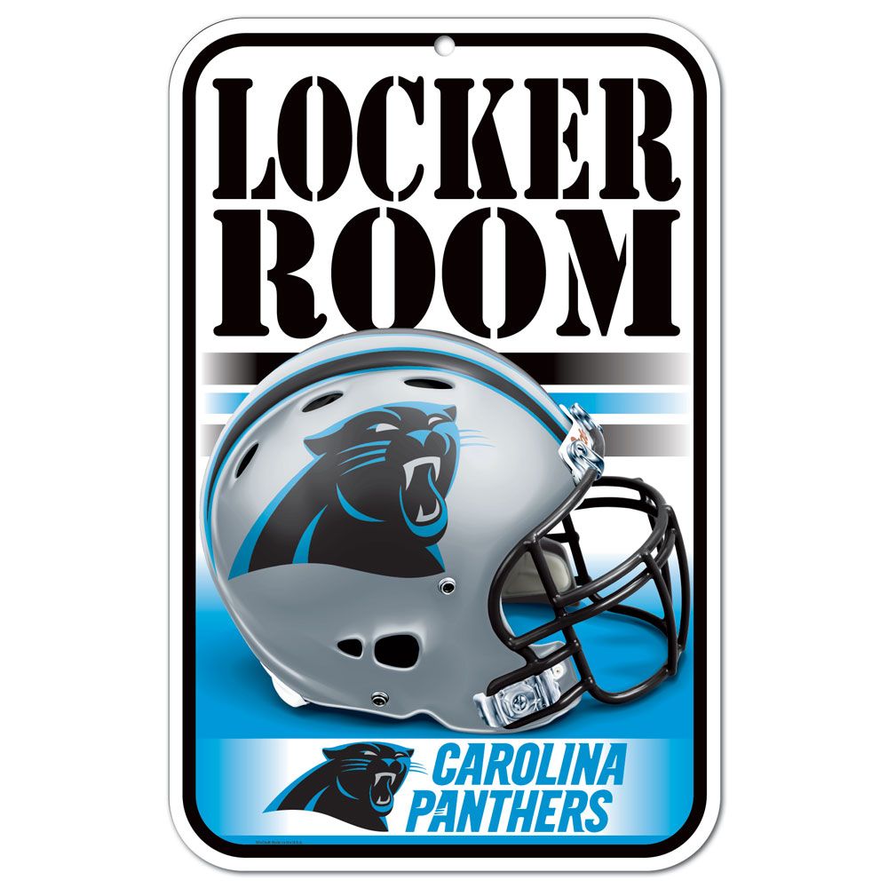 Carolina Panthers Sign 11x17 Plastic Locker Room Design