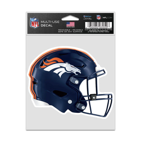 Denver Broncos Decal 3.75x5 Helmet Fan