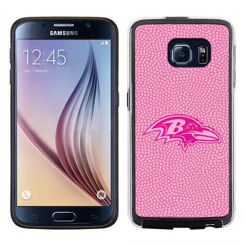 Baltimore Ravens Phone Case Pink Football Pebble Grain Feel Samsung Galaxy S6 CO