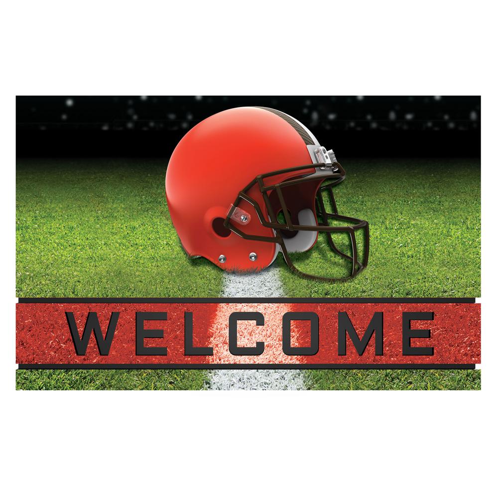 Cleveland Browns Door Mat 18x30 Welcome Crumb Rubber