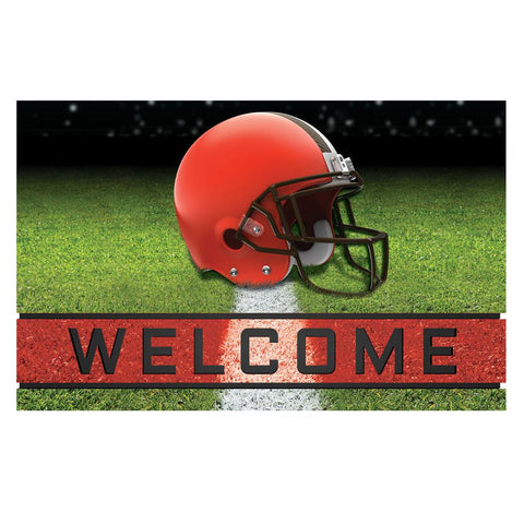 Cleveland Browns Door Mat 18x30 Welcome Crumb Rubber