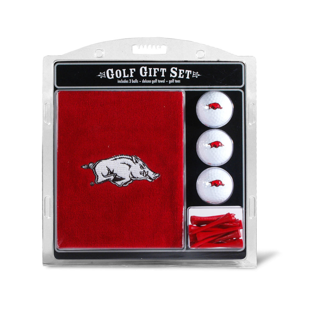 Arkansas Razorbacks Golf Gift Set with Embroidered Towel Special Order