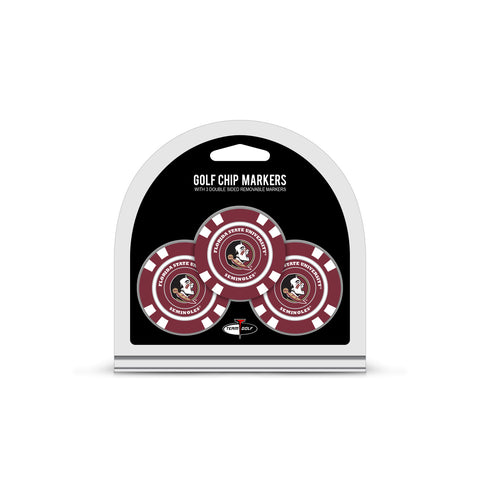 Florida State Seminoles Golf Chip with Marker 3 Pack