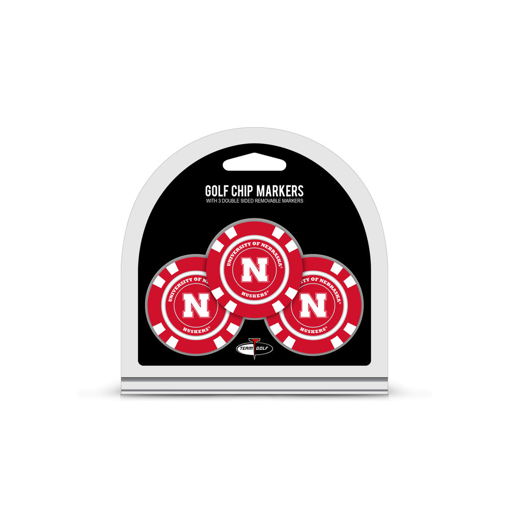 Nebraska Cornhuskers Golf Chip with Marker 3 Pack