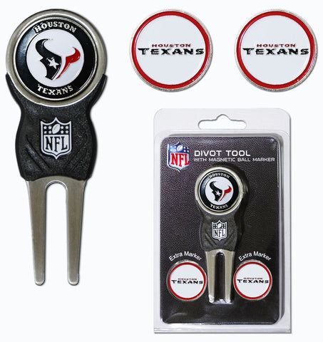 Houston Texans Golf Divot Tool with 3 Markers