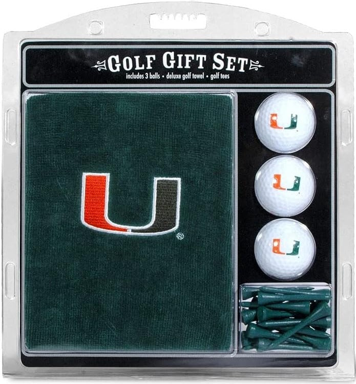Miami Hurricanes Golf Gift Set with Towel