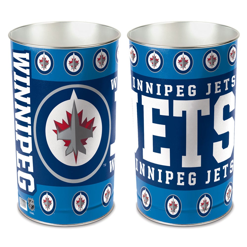 Winnipeg Jets Wastebasket 15 Inch Periodic Restock