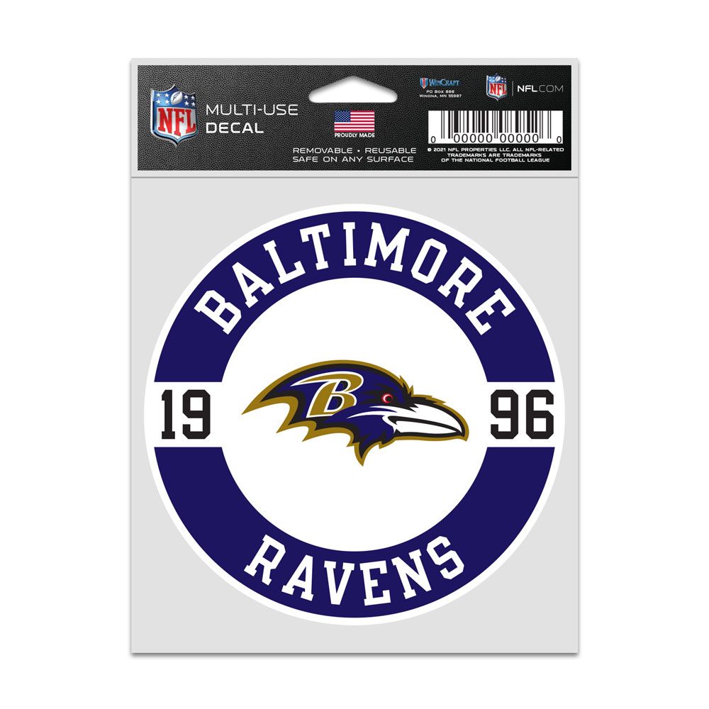Baltimore Ravens Decal 3.75x5 Patch Fan