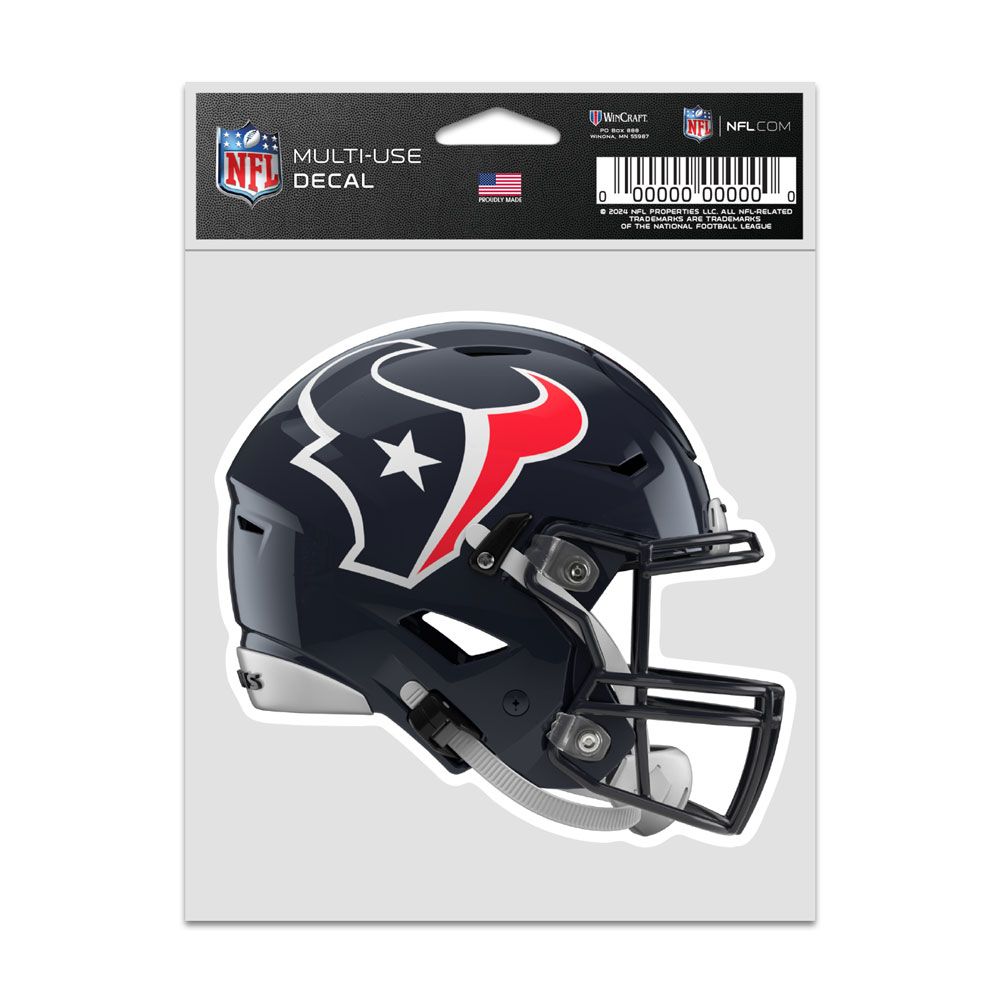 Houston Texans Decal 3.75x5 Helmet Fan