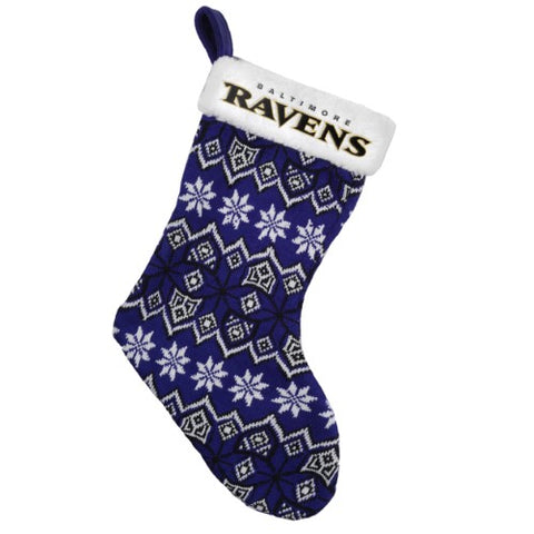 Baltimore Ravens Knit Holiday Stocking 2015