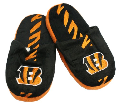 Cincinnati Bengals Slipper Youth 8 16 Size 5 6 Stripe (1 Pair) L