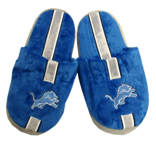 Detroit Lions Slipper Youth 8 16 Size 5 6 Stripe (1 Pair) L