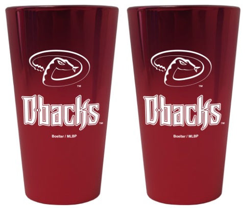 Arizona Diamondbacks Glass Pint Lusterware Style Set of 2