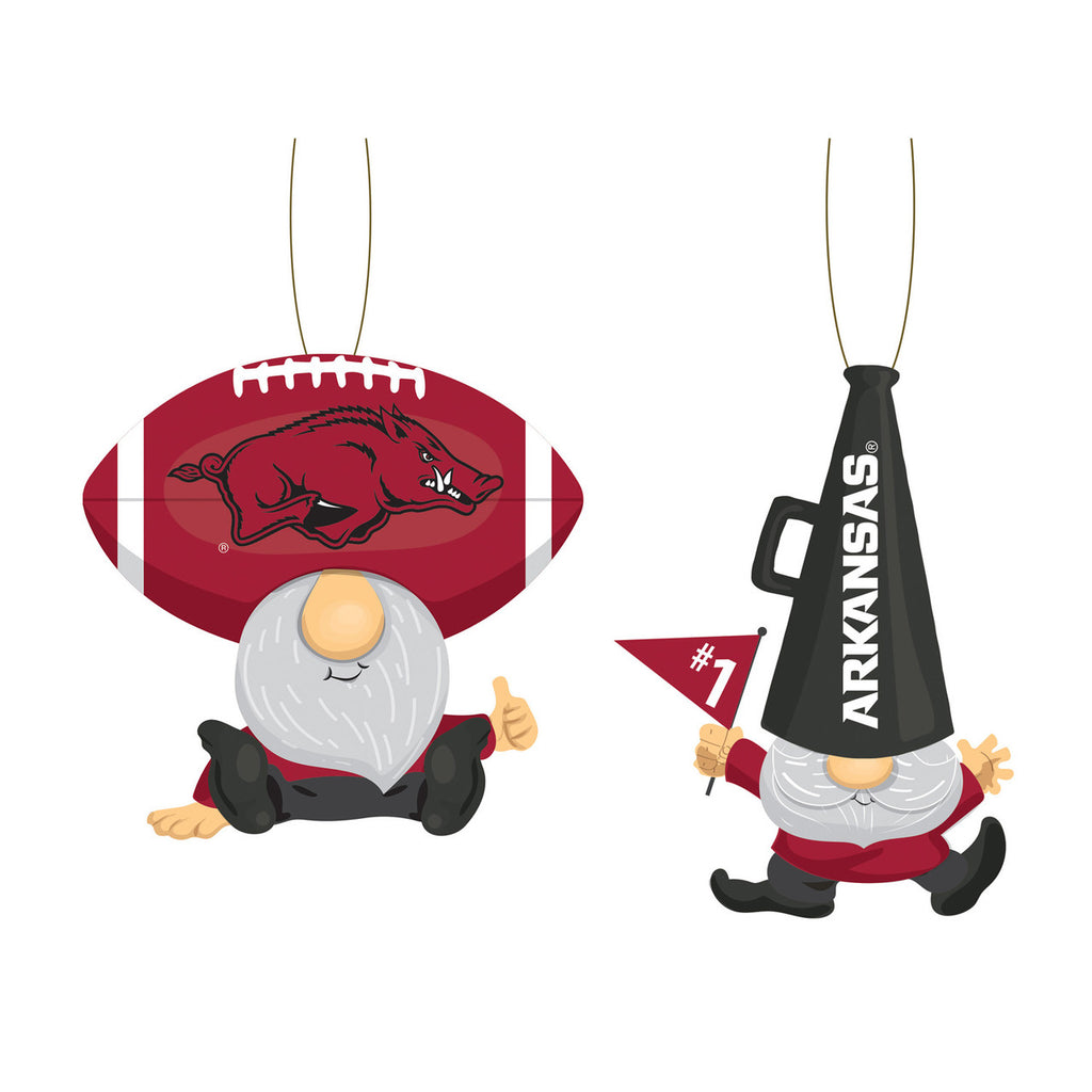 Arkansas Razorbacks Ornament Gnome Fan 2 Pack