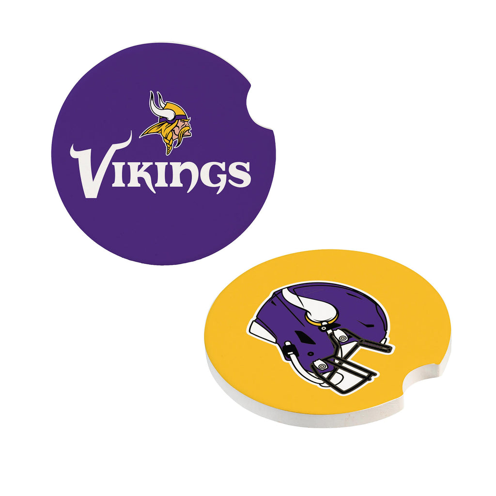 Minnesota Vikings Car Coaster Set 2 Pack Periodic Restock