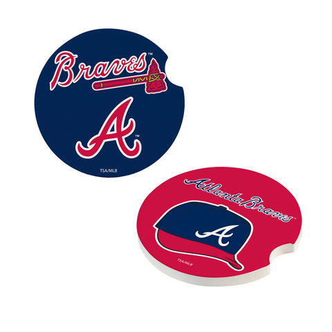 Atlanta Braves Car Coaster Set 2 Pack Periodic Restock