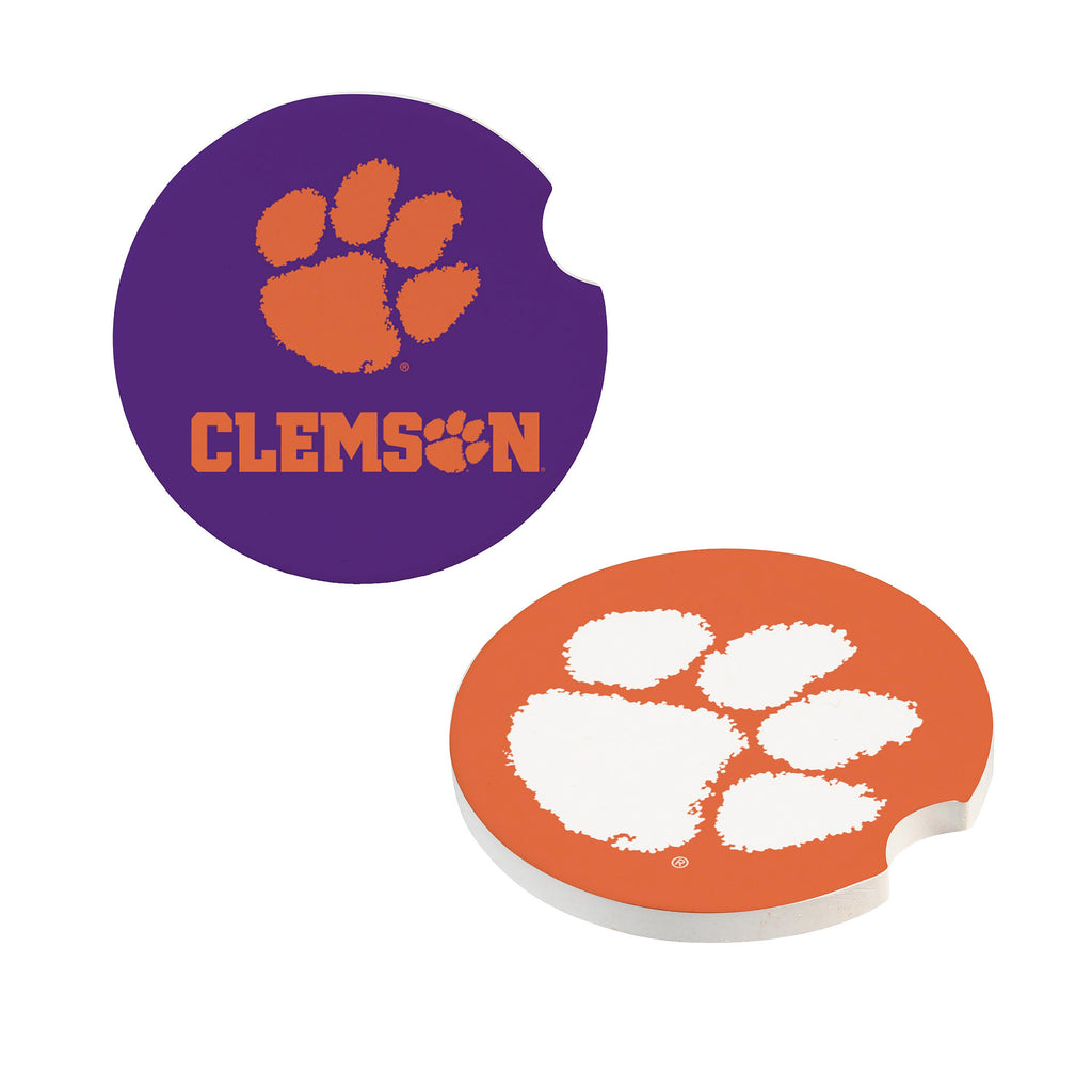 Clemson Tigers Car Coaster Set 2 Pack Periodic Restock