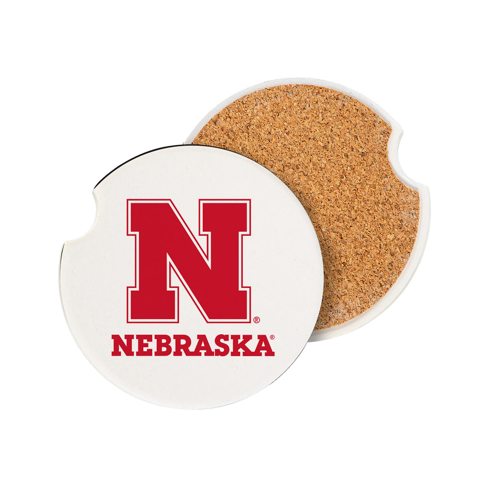 Nebraska Cornhuskers Car Coaster Set 2 Pack Periodic Restock