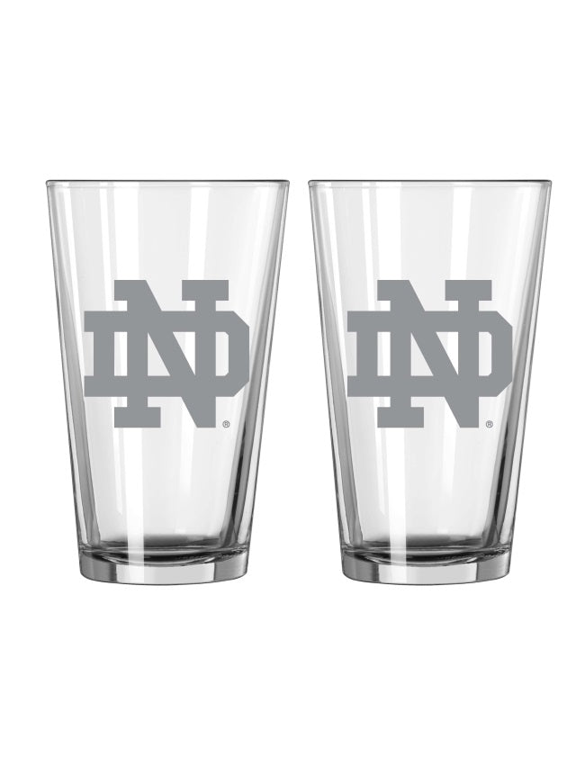 Notre Dame Fighting Irish Glass Pint Frost Design 2 Piece Set