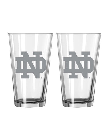 Notre Dame Fighting Irish Glass Pint Frost Design 2 Piece Set