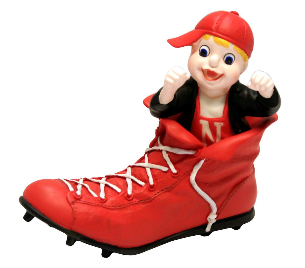 Nebraska Cornhuskers Mascot in Cleat Script Logo