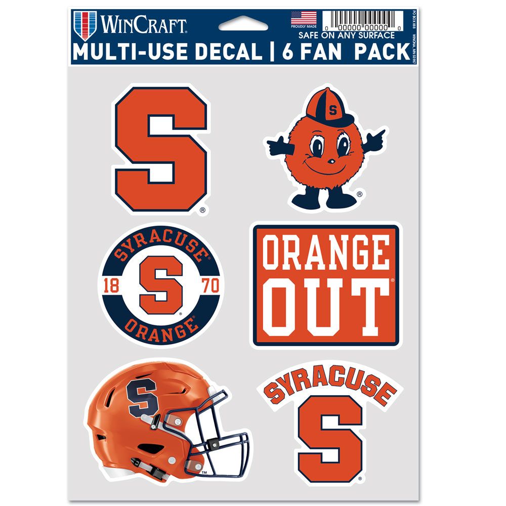 Syracuse Orangemen Decal Multi Use Fan 6 Pack Special Order