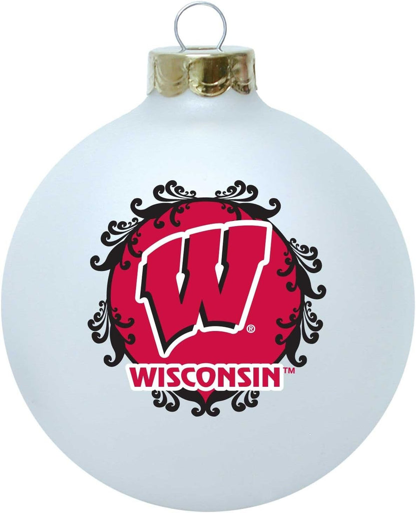 Wisconsin Badgers Ornament Large Glass Ball Special Order