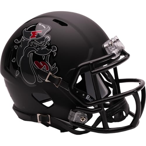 Fresno State Bulldogs Helmet Riddell Replica Mini Speed Style Black Bulldog