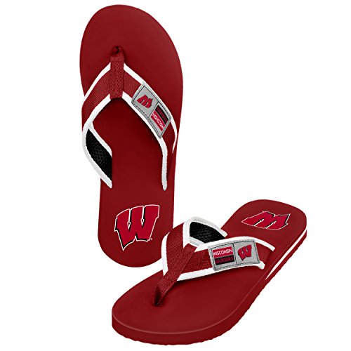 Wisconsin Badgers Flip Flop Men Contour 1 Pair