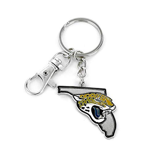 Jacksonville Jaguars Keychain State Design