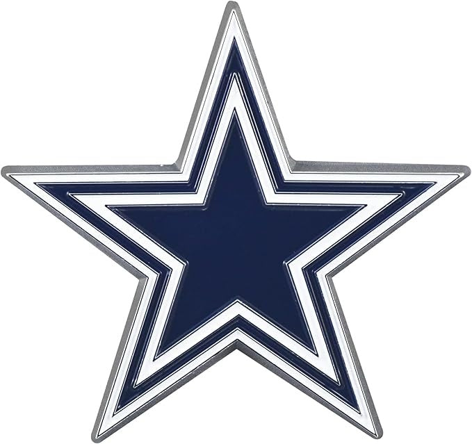 Dallas Cowboys Auto Emblem Premium Metal Chrome Color