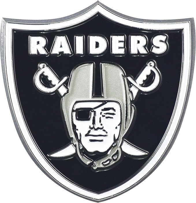 Las Vegas Raiders Auto Emblem Premium Metal Chrome Color