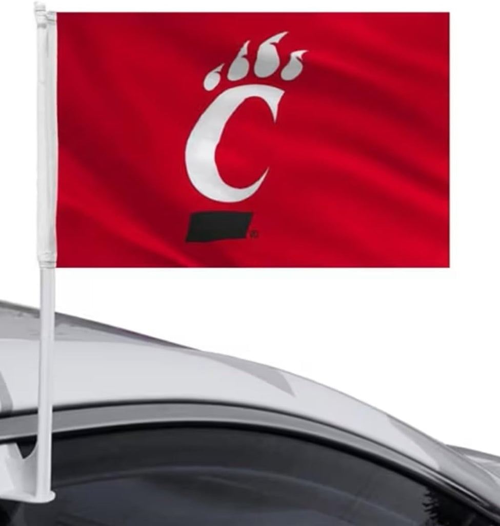 Cincinnati Bearcats Flag Car Primary Logo