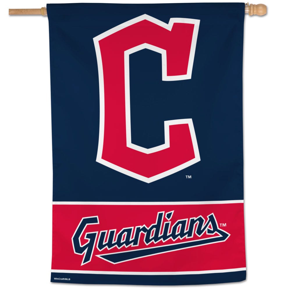 Cleveland Guardians Banner 28x40 Vertical Alternate Design Special Order