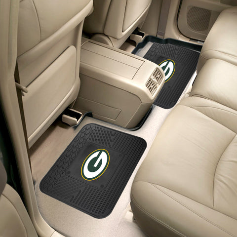 Green Bay Packers s Car Mat Heavy Duty Vinyl Rear Seat 2 Pack