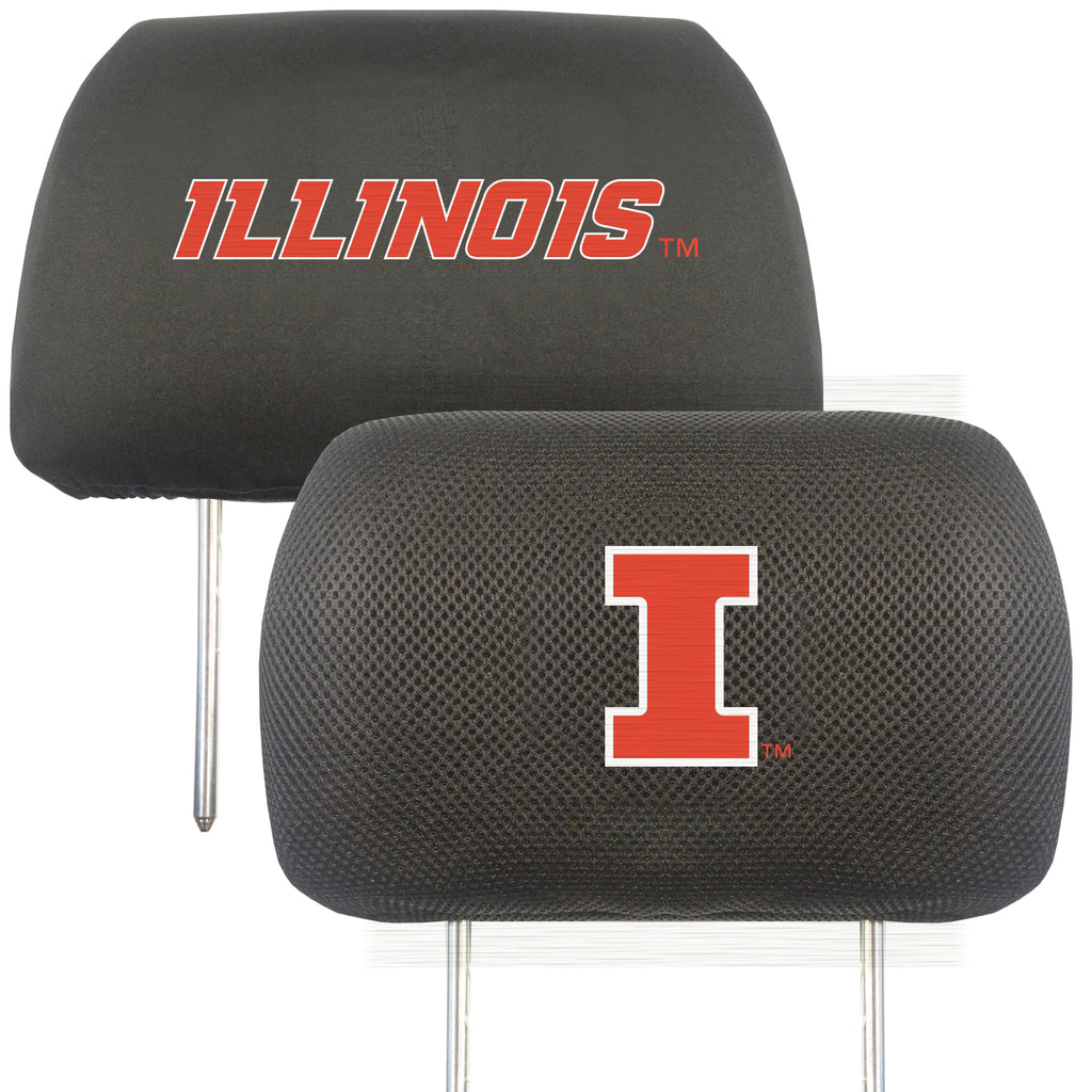 Illinois Fighting Illini Head Rest Covers Periodic Restock