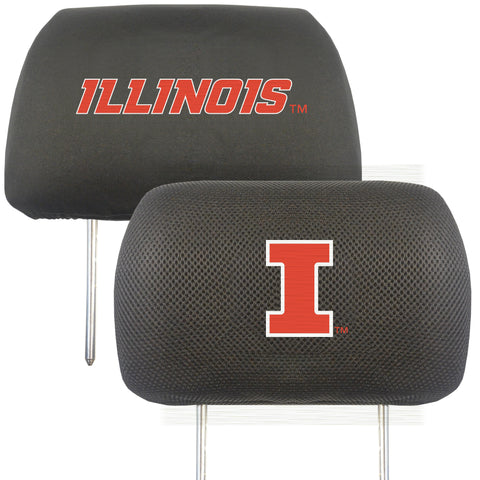 Illinois Fighting Illini Head Rest Covers Periodic Restock