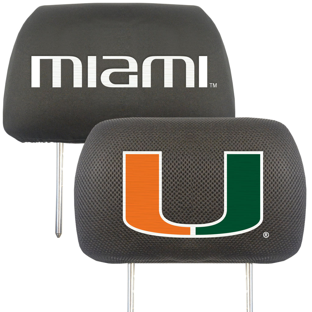 Miami Hurricanes Head Rest Covers Periodic Restock