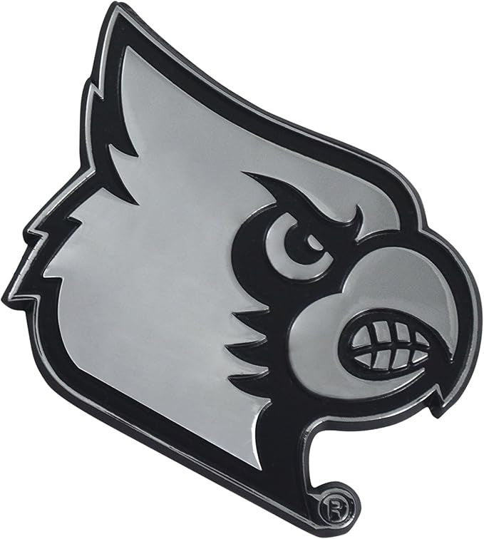 Louisville Cardinals Auto Emblem Premium Metal Chrome