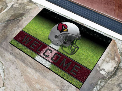 Arizona Cardinals Door Mat 18x30 Welcome Crumb Rubber Special Order
