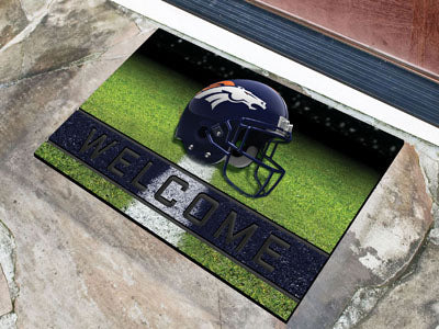 Denver Broncos Door Mat 18x30 Welcome Crumb Rubber Special Order