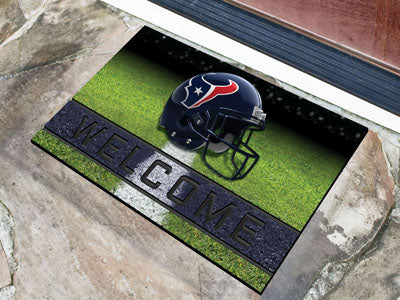 Houston Texans Door Mat 18x30 Welcome Crumb Rubber Special Order