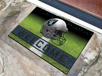 Las Vegas Raiders Door Mat 18x30 Welcome Crumb Rubber