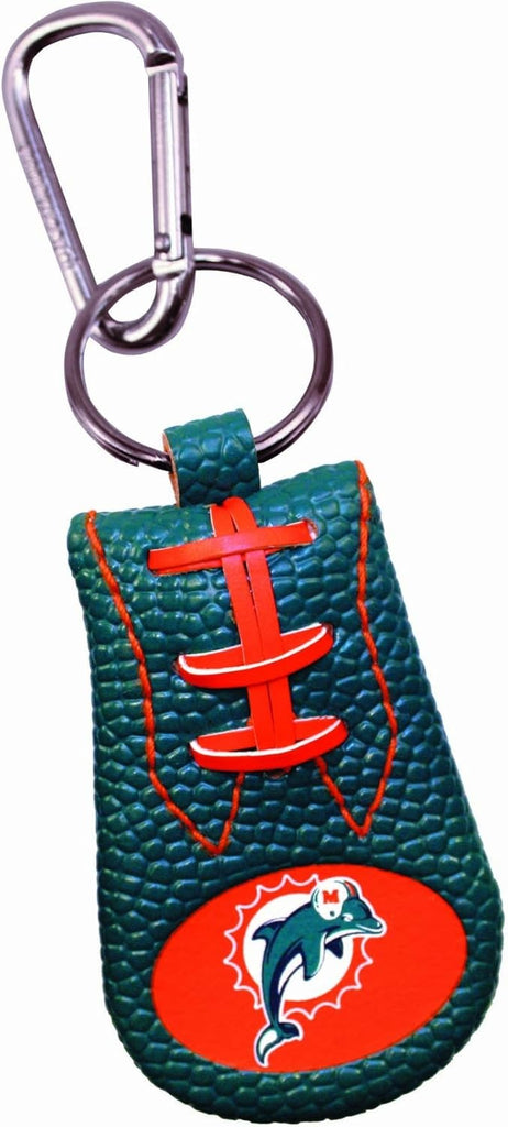 Miami Dolphins Keychain Team Color Football Throwback Logo CO