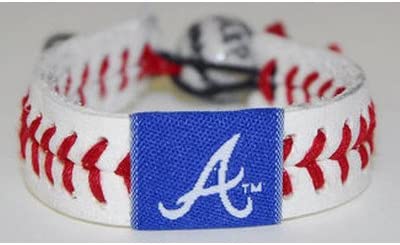 Houston Astros Bracelet Team Color Baseball Red Leather Black Thread CO