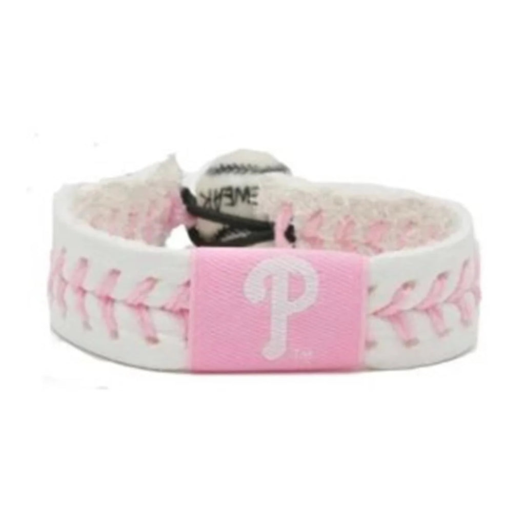 Philadelphia Phillies Bracelet Baseball Pink Argyle Retro P Logo CO